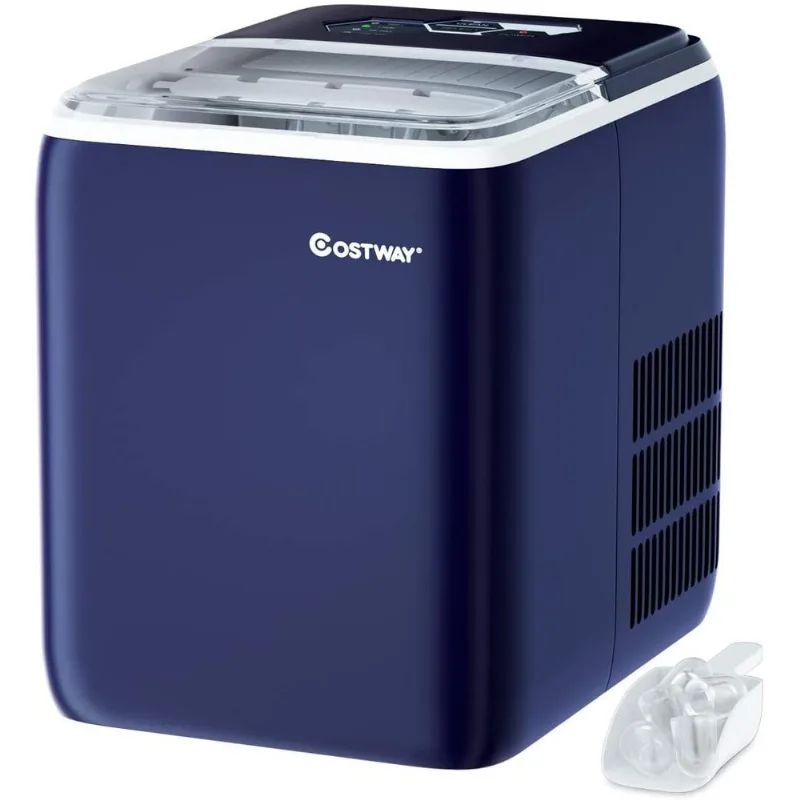Máquina de Gelo COSTWAY Portátil Produz 20kgDia Az Marinho 110V