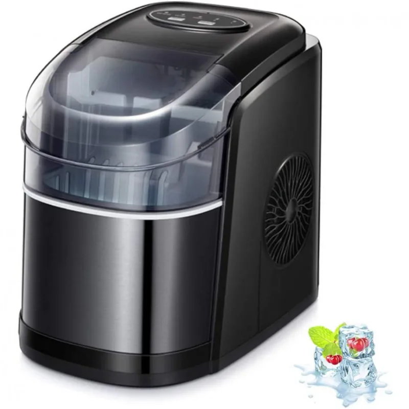 Máquina de Gelo Kismile Autolimpante 12kgDia 9 Cubos68 minPreto 110V