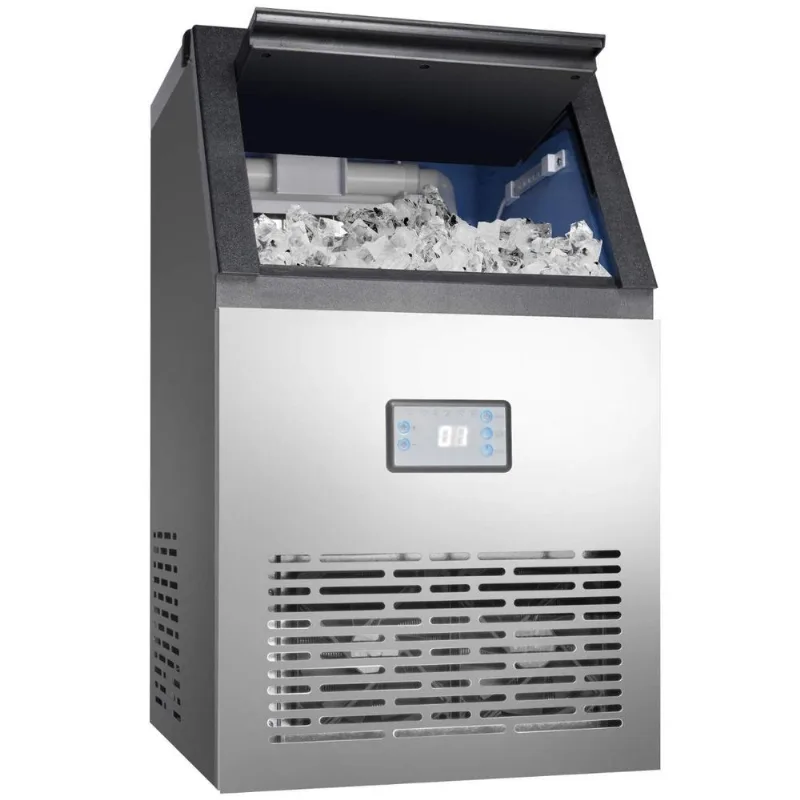 Máquina de Gelo Profissional Linsion Produz 40kgDia 40 Cubos1218 Min Prata 110V