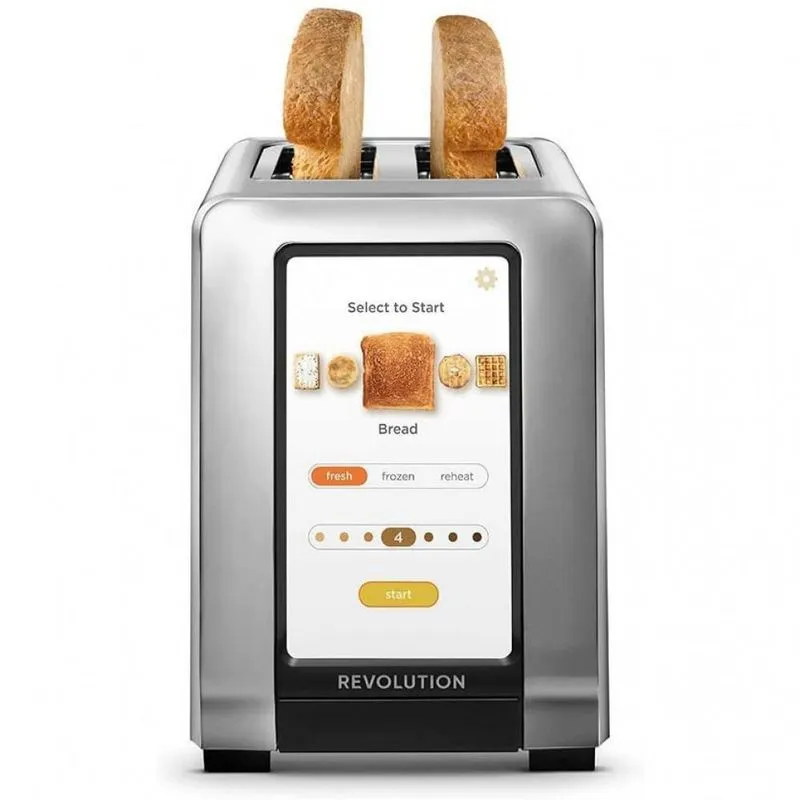 Torradeira Elétrica Revolution Cooking R180, Alta Velocidade, 2 Fatias, 7 Níveis, Aço Inoxidável Smart, Prata 110V