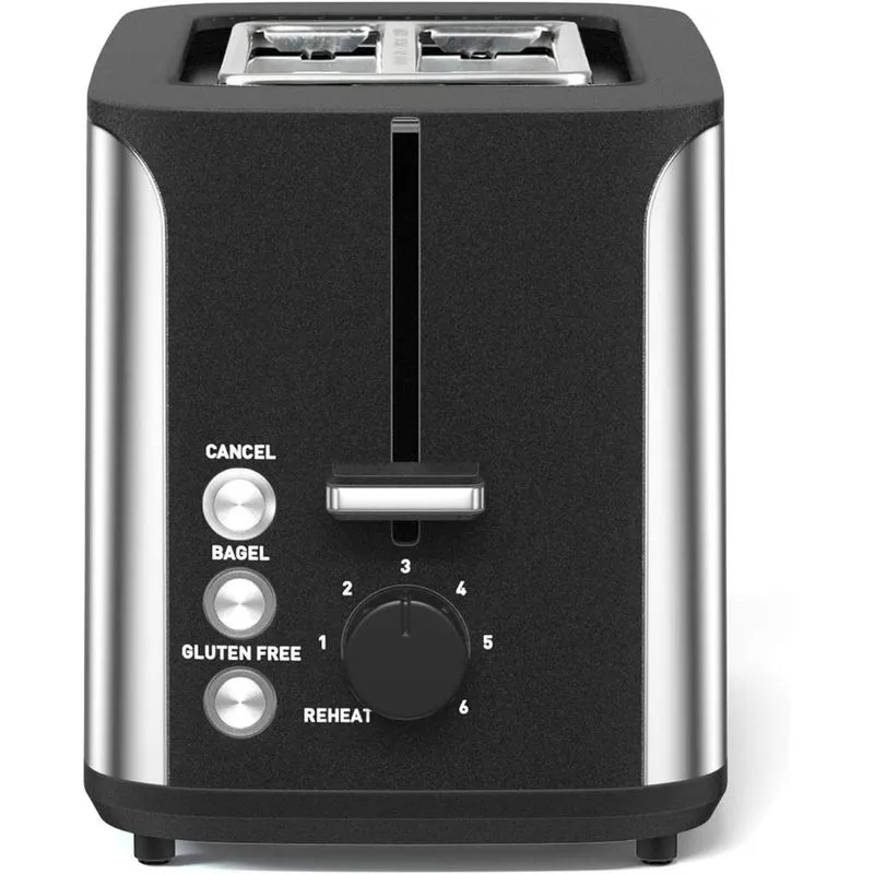 Torradeira Elétrica VIMUKUN, 2 Fatias, Aço Inoxidável, Preto 110V