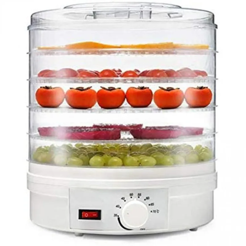 Soiiw Máquina Desidratadora de Alimentos com 5 Bandejas 350W 110V, Branco.