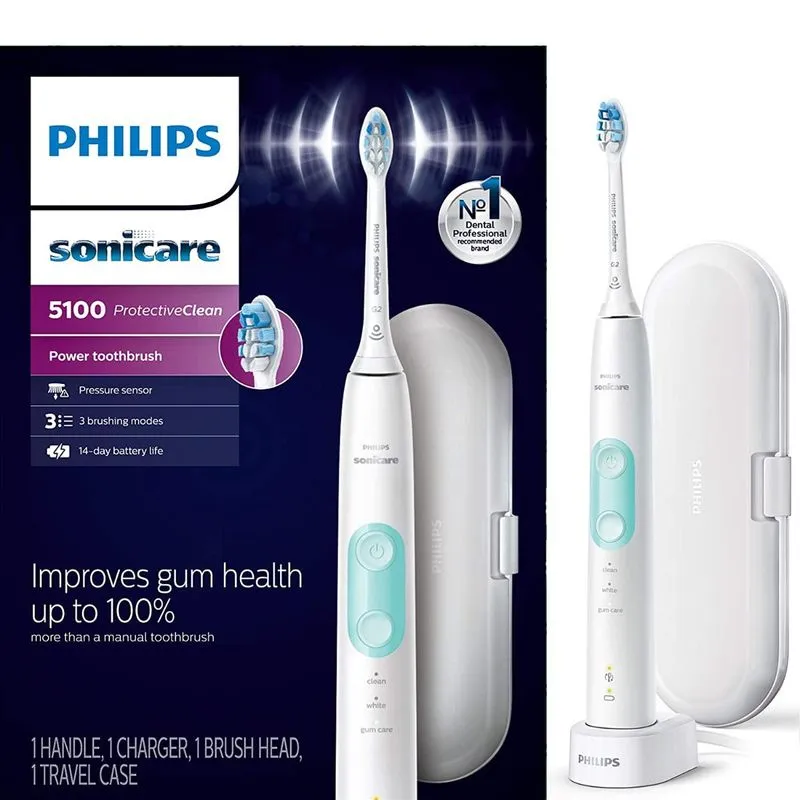 Escova Dental Elétrica Philips Sonicare HX6857 Recarregável 3 Modos Branco