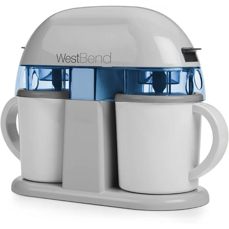 West Bend Sorveteira Elétrica Dupla IC13887WB 1 Litro CinzaBranco 110V