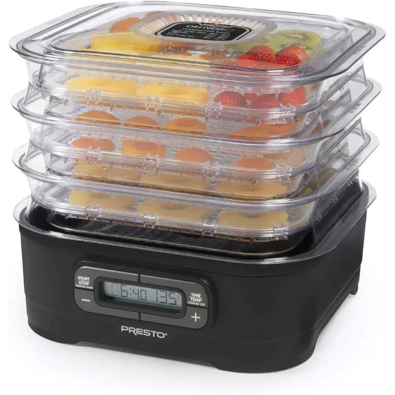 Presto 06304 Desidratador de Alimentos com Expansão até 12 Bandejas, 750W.