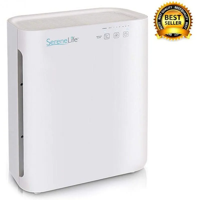 SereneLife Esterilizador de Ar PSLAPU35 Cleaner wUVC Filtro HEPA VírusBactérias Branco 110V