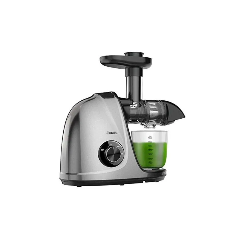 Espremedor de Sucos Jocuu Slow Masticating, 2 Velocidades, Prata e Preto 110V
