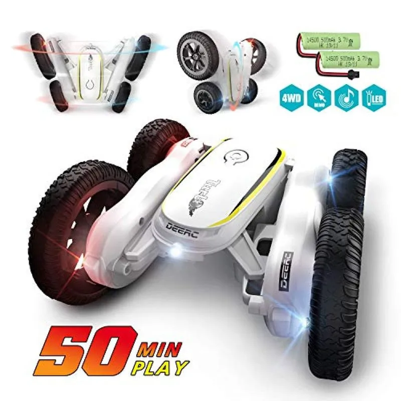 Off Road DEERC RC Controle Remoto 24GHz Com Led AdultosCrianças Branco