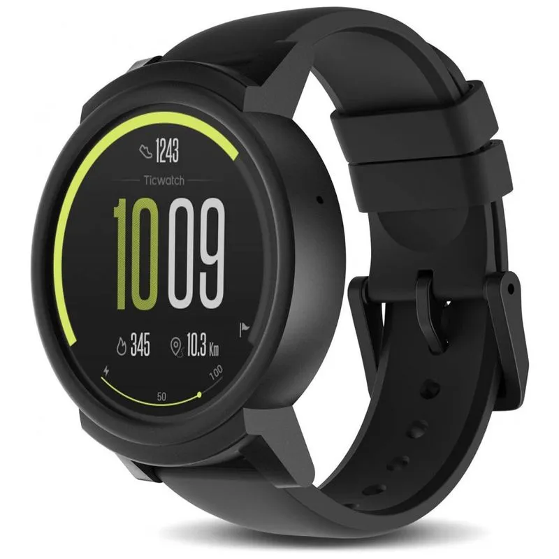 Relógio Masculino Ticwatch E, Android E Ios, Preto