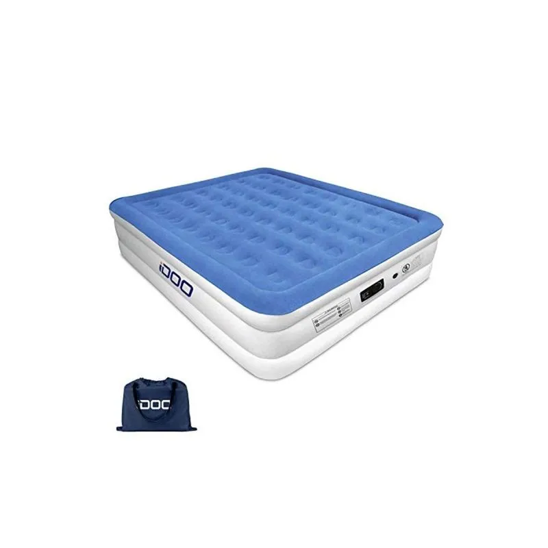 Colchão Inflável WHOSFIT, Queen, Branco e Azul