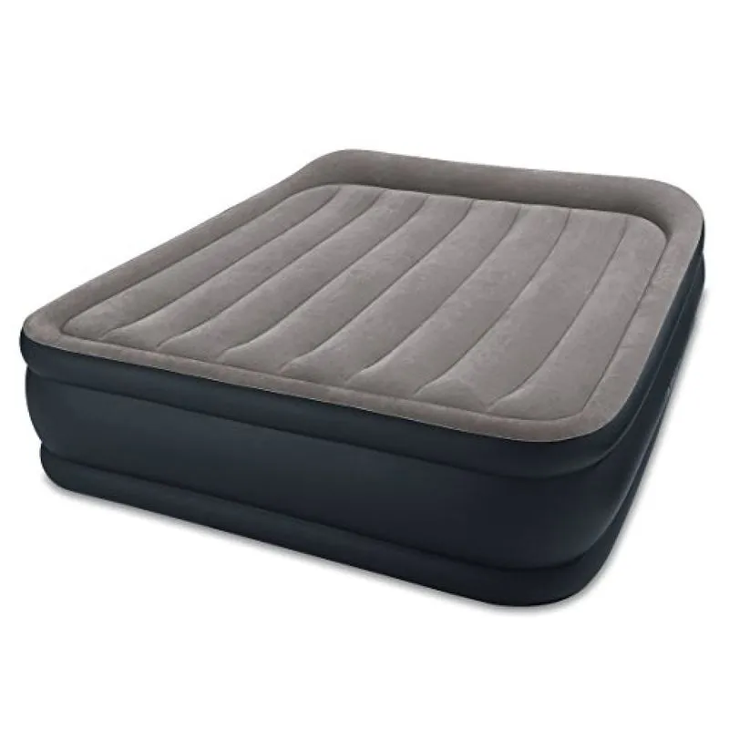 Colchão Inflável Intex DuraBeam Queen Preto e Cinza