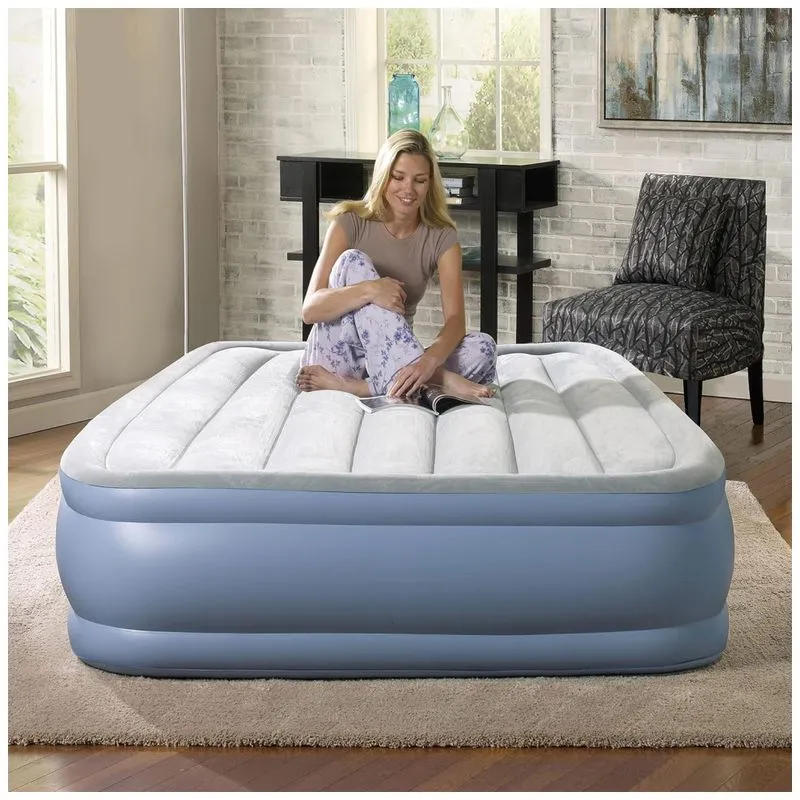 Colchão Inflável Simmons Beautyrest Hi-loft, Azul E Cinza