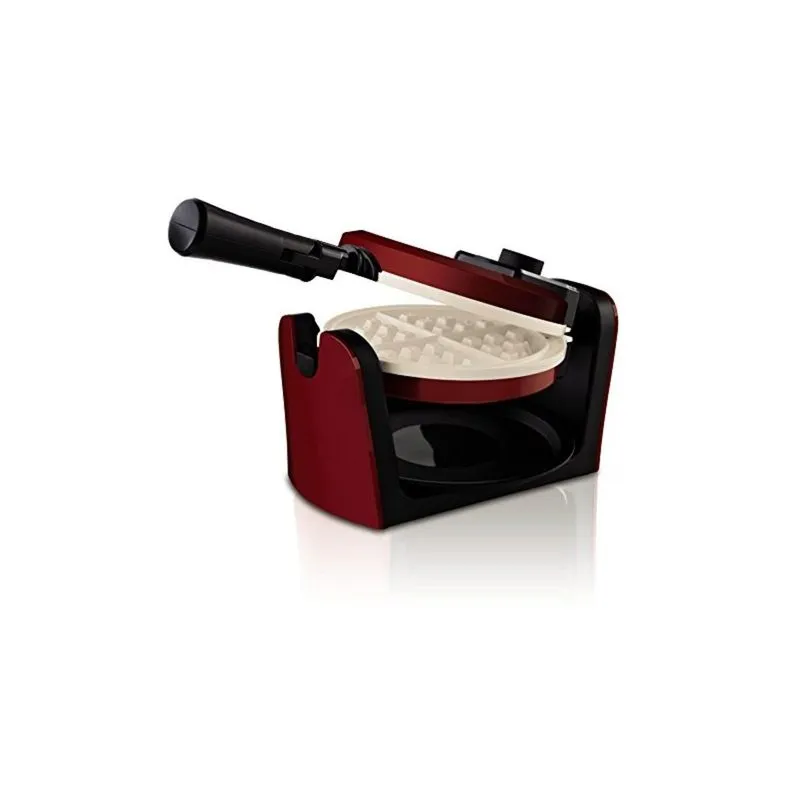 Máquina de Waffle Oster Titanium Infused, 4 Fatias, Vermelho 110V