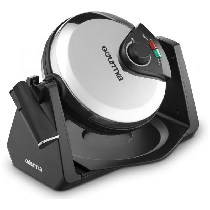 Máquina De Waffle Gourmia Gwm460, 4 Fatias, Preto E Prata 110v
