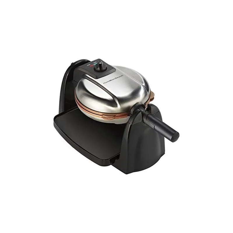 Máquina de Waffle Hamilton Beach, 4 Fatias, Aço Inoxidável, Prata 110V