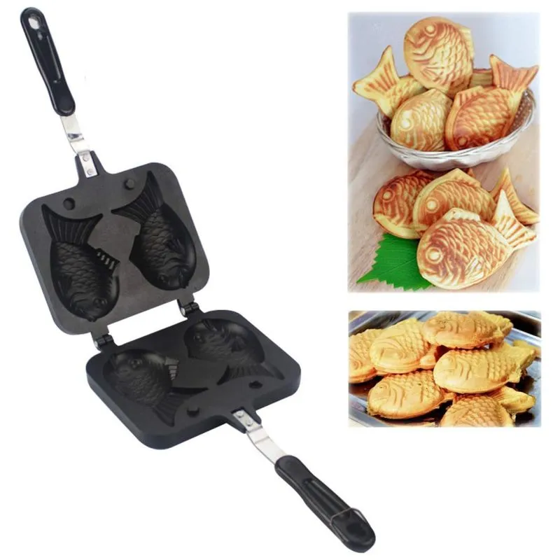 Maquina De Waffle Fish Shaped, Aco Inoxidavel, 2 Fatias, 110v, Dipshop, Preto