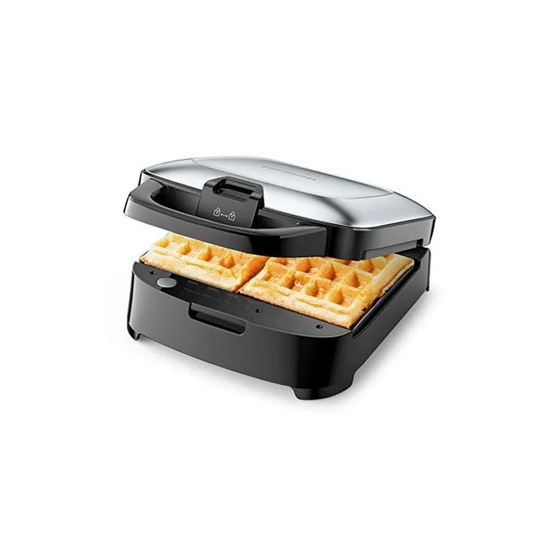 Máquina de Waffles Elechomes, Aço Inoxidável, 2 Fatias, Prata 110V