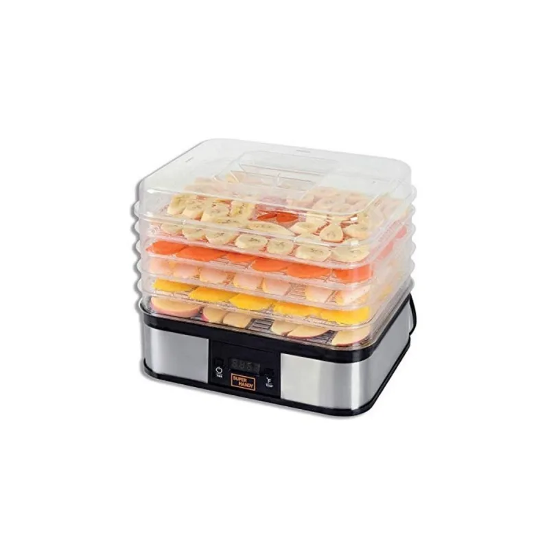 Desidratador de Alimentos SuperHandy, 5 Bandejas, Timer Digital, Prata 110V