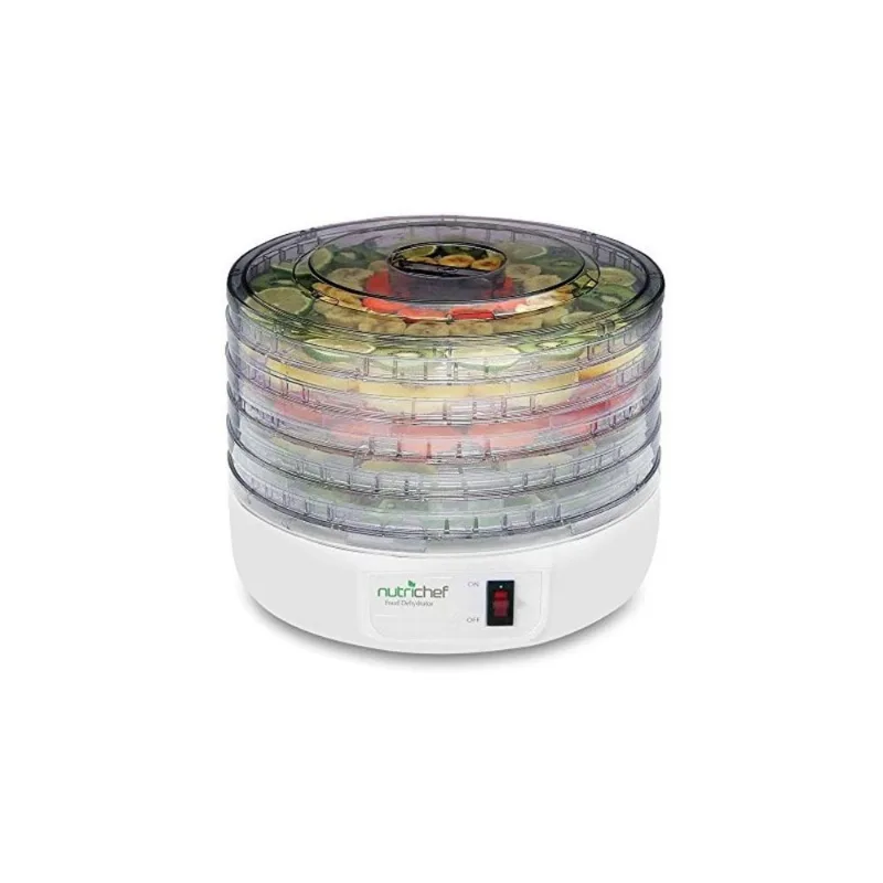 Desidratador de Alimentos NutriChef, 5 Bandejas, Branco e Transparente 110V