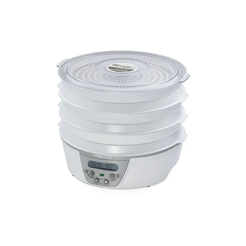 Desidratador de Alimentos Presto 06301, Digital, 6 Bandejas, Branco 110V