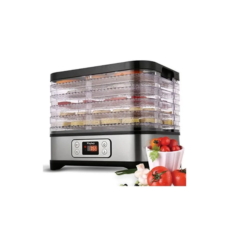 Desidratador de Alimentos Homdox, 5 Bandejas, Prata e Transparente 110V