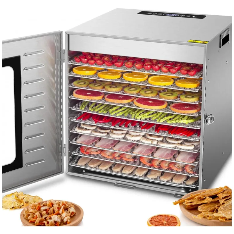 Desidratador De Alimentos Vvinrc, 10 Bandejas, Cinza 110v