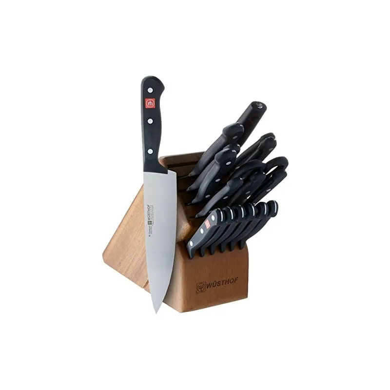 Conjunto de Facas WÜSTHOF Gourmet Modelo 9718-3 , 18 Peças, Marrom Claro