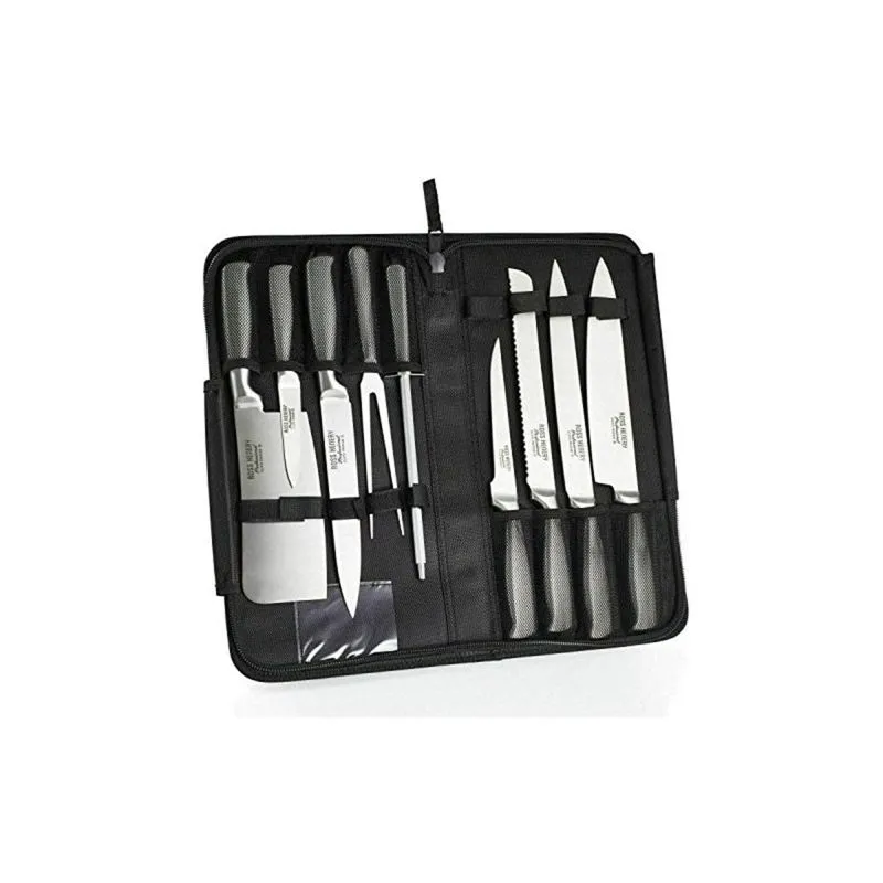 Conjunto de Facas Ross Henery Profissional Eclipse Premium em Maleta, Em Aço Inoxidável, 9 Peças , Grafite