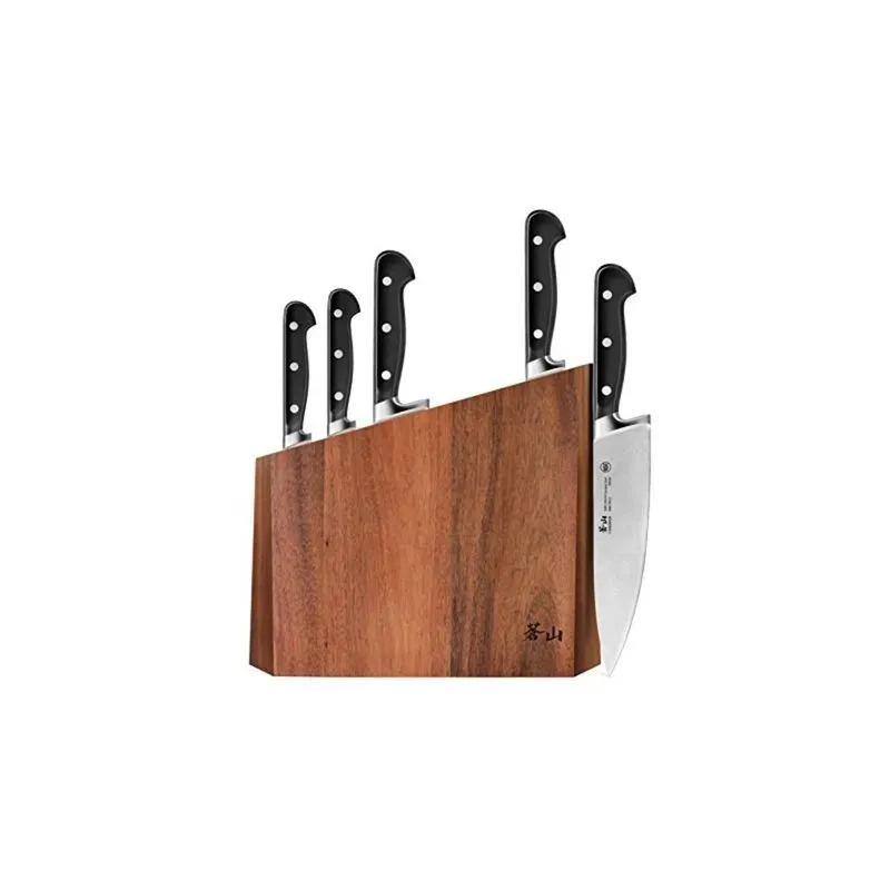 Conjunto de Facas Cangshan V2 Series 59908, Aço inoxidável, 6 Peças, Preto com Marrom