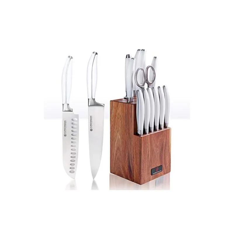 Conjunto de Facas Kurschmann, 15 Peças, Aço Inoxidável, Branco