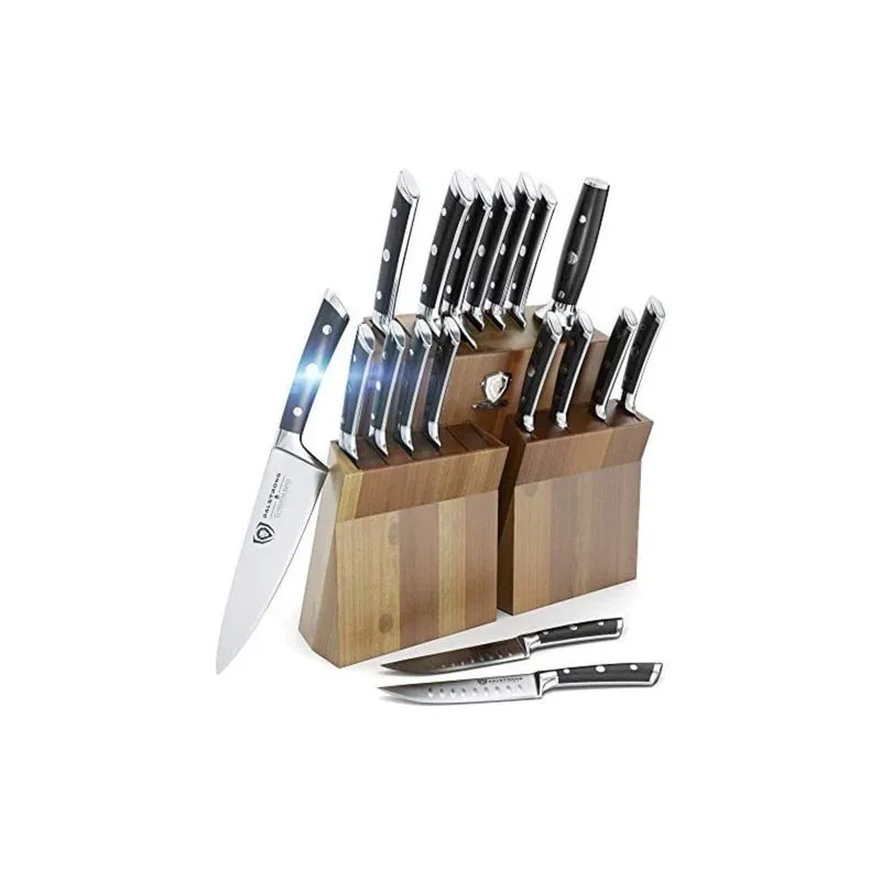 Conjunto de Facas DALSTRONG Knife Set Block Gladiator Series,18 Peças, Aço Inoxidável, Preto