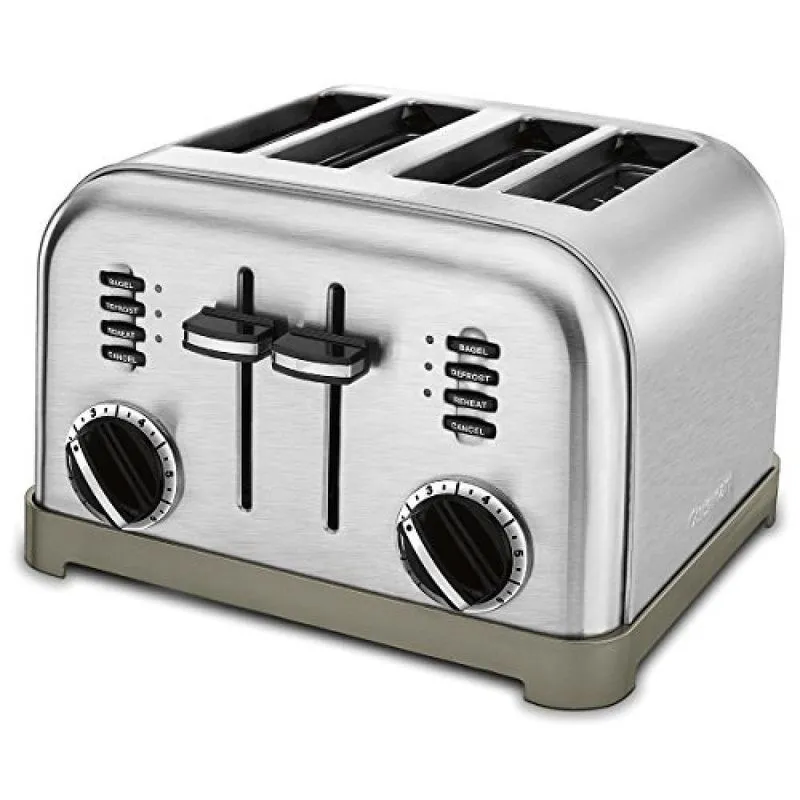 Torradeira Elétrica Cuisinart CPT-180 Metal Classic 4 fatias, Prateado 110V