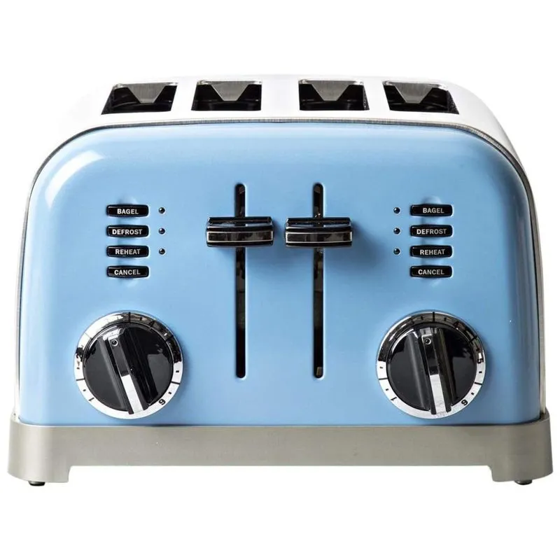 Torradeira Elétrica Cuisinart Cpt-180 Metal, 4 Fatias, Azul Celeste 110v