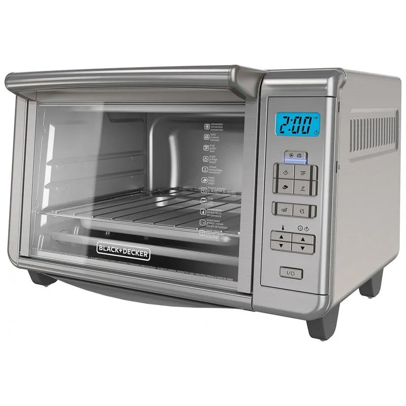 Forno Torradeira De Convenção Black + Decker To3280ssd, Digital Com 6 Fatias, Aço Inoxidável, Prateado 110v