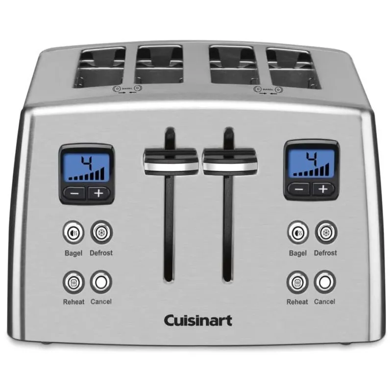 Torradeira Elétrica Cuisinart Cpt-435, 4 Fatias, Aço Inoxidável, Prata 110v
