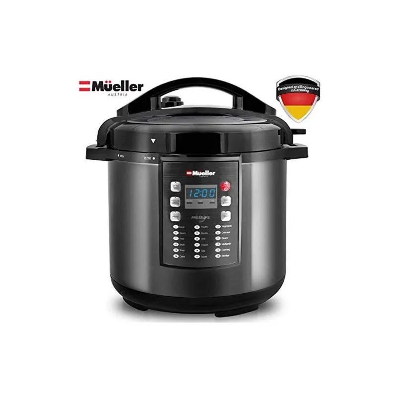 Panela de Pressão Elétrica Mueller Austria ML100A-M01, 10 em 1, Aço Inoxidável, Grafite 110V