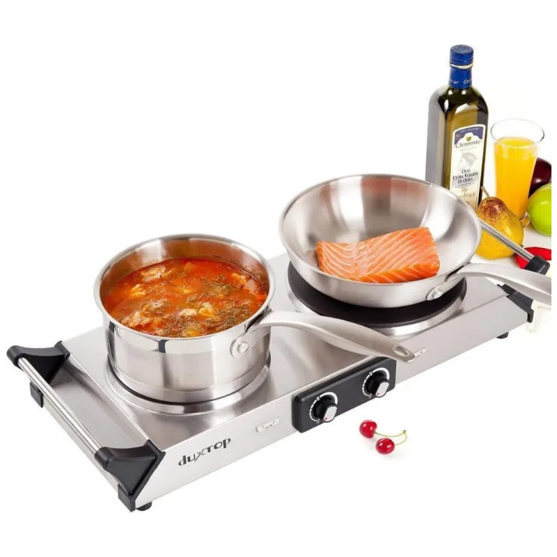 Cooktop Fogao Eletrico Temperatura Ajustavel, 1800 W, 110v, Duxtop 3203 2y, Prateado