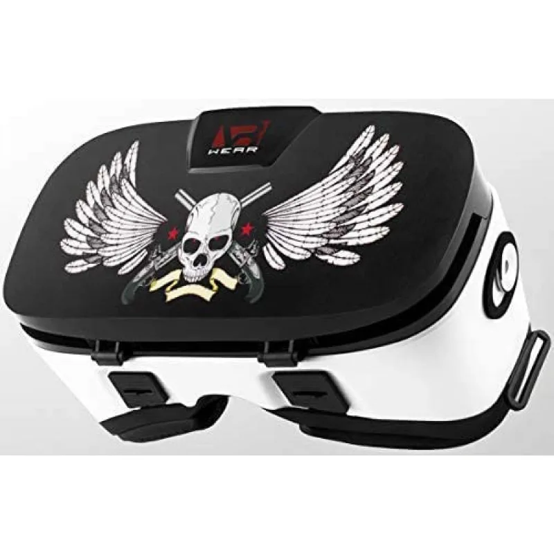 VR WEAR Óculos de Realidade Virtual 3D com Fone de Ouvido, Preto.