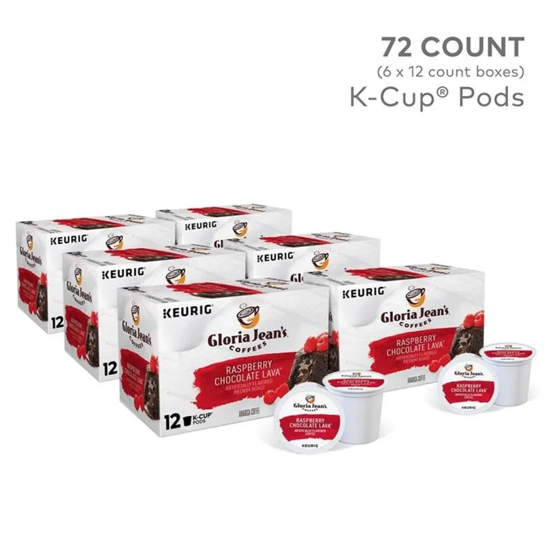 Keuring Kcup Gloria Jean's Coffee Lava de Chocolate com Framboesa (72u)1u=2espresso Kosher