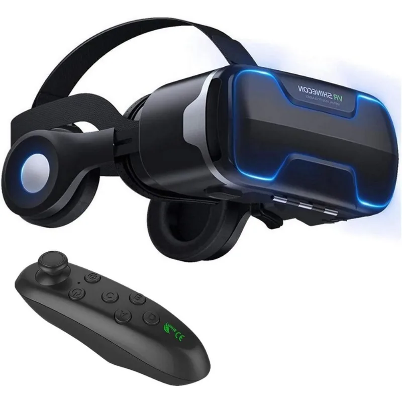 TSANGLIGHT Óculos Realidade Virtual cControle Remoto e Fone de Ouvido