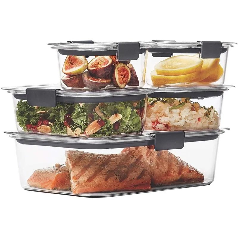 Rubbermaid Potes Herméticos pAlimentos Quadrado 30080023 mL 5 Unidades