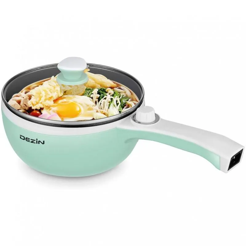 Dezin Mini Panela Elétrica 1.5L Multifuncional-Antiaderente, 600W-110V, Azul.