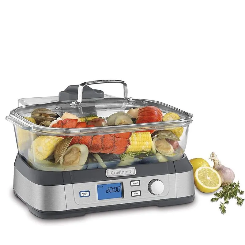 Cuisinart Panela Elétrica Vaporizador Digital de Vidro 5L, 1800W-110V.