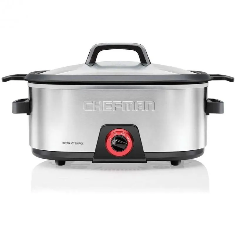 Chefman Panela Elétrica Antiaderente 5.6L 350W-110V, Aço Inoxidável.