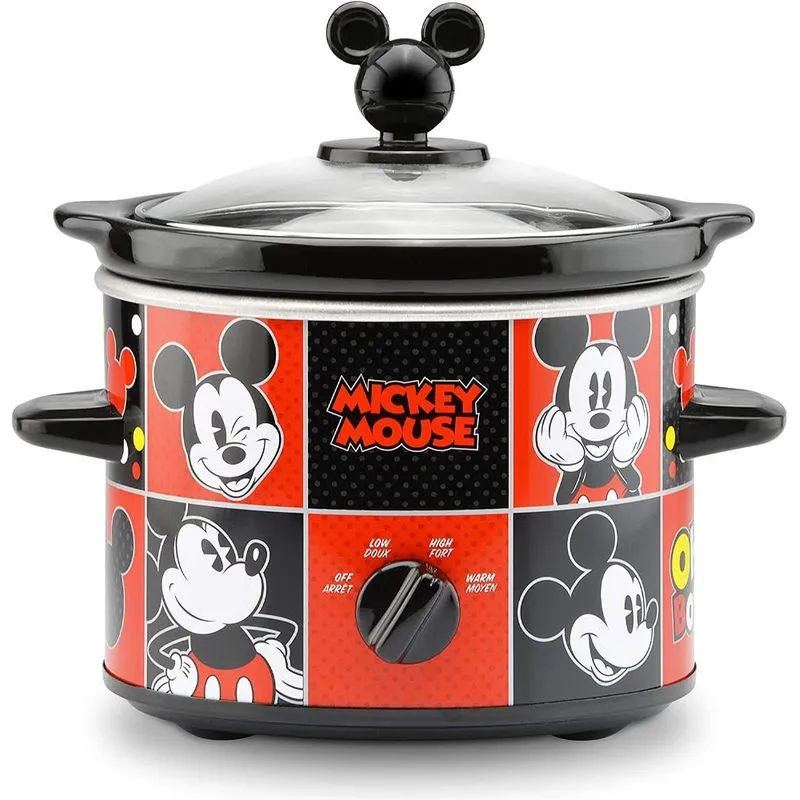 Disney DCM-200CN Panela Elétrica Mikey Mouse 2L, Preto e Vermelho.