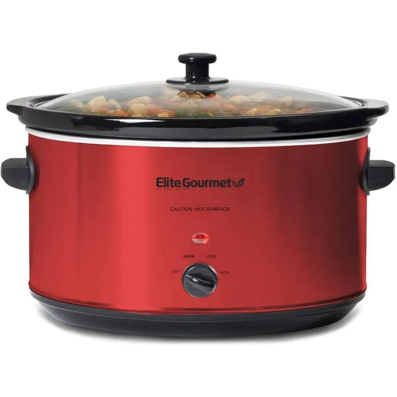 Elite Gourmet Panela Elétrica-Cerâmica 8L, Temperatura Ajustável 300W-110V.