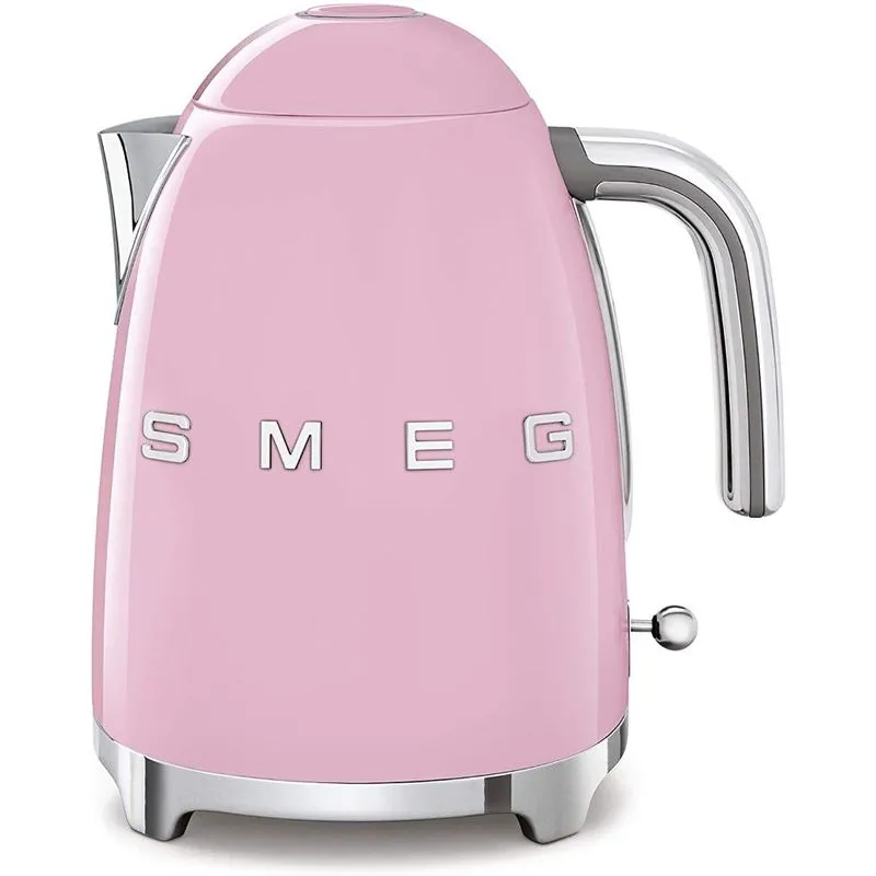 Smeg KLF03PKUS 50's Retro Chaleira Elétrica 1.7L- Logo 3D-1500W-Rosa.