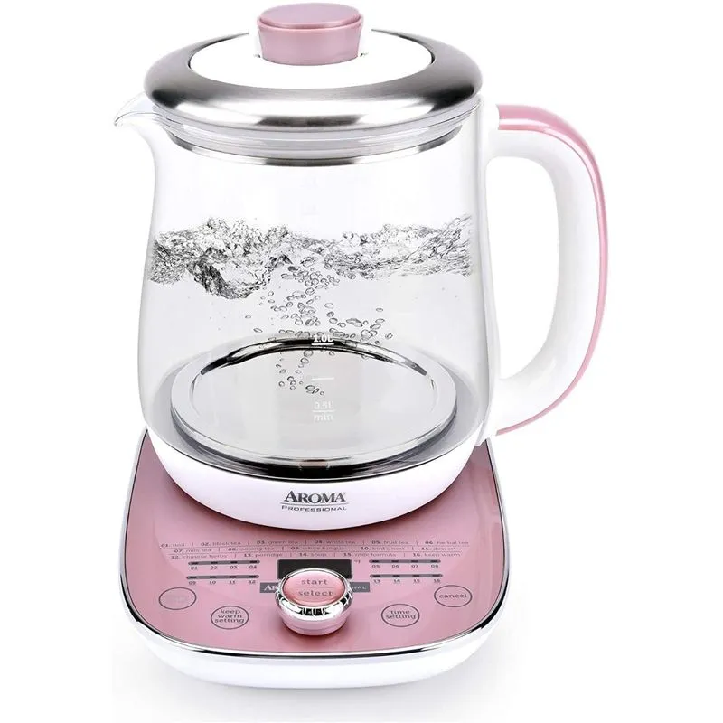Aroma AWK701 Chaleira Elétrica Multiuso 15L com Temporizador 800W110V Rosa
