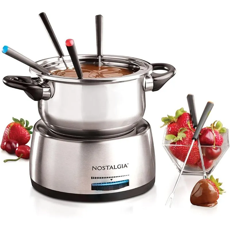 Nostalgia FPS200 Panela Elétrica de Fondue Capacidade 15L 6 Garfos 1200W110V