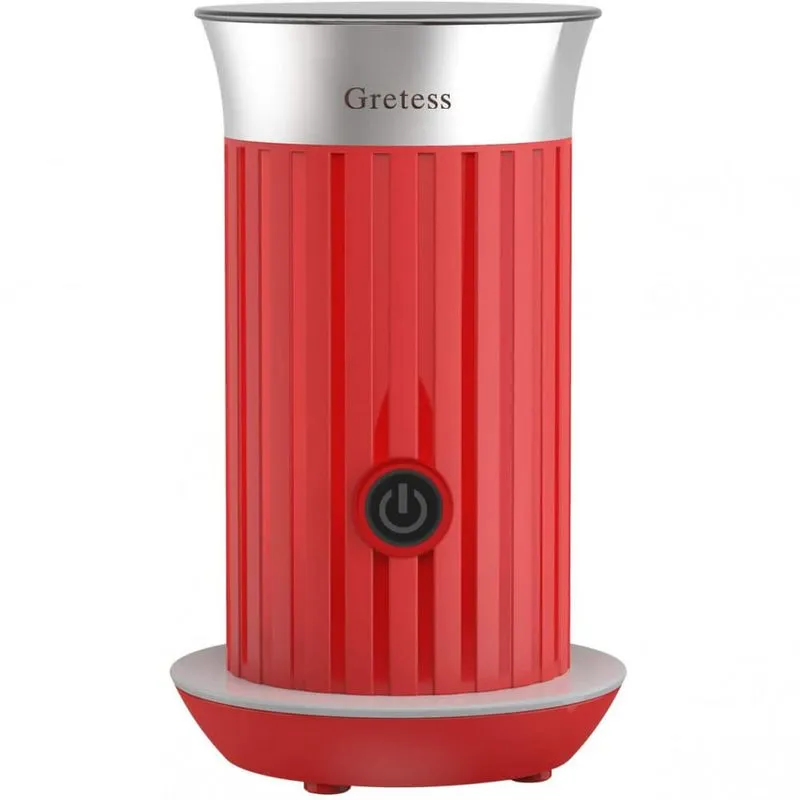 Gretess JCA1R Espumador de Leite Elétrico 4 em 1 Capacidade 250 mL 110V Vermelho